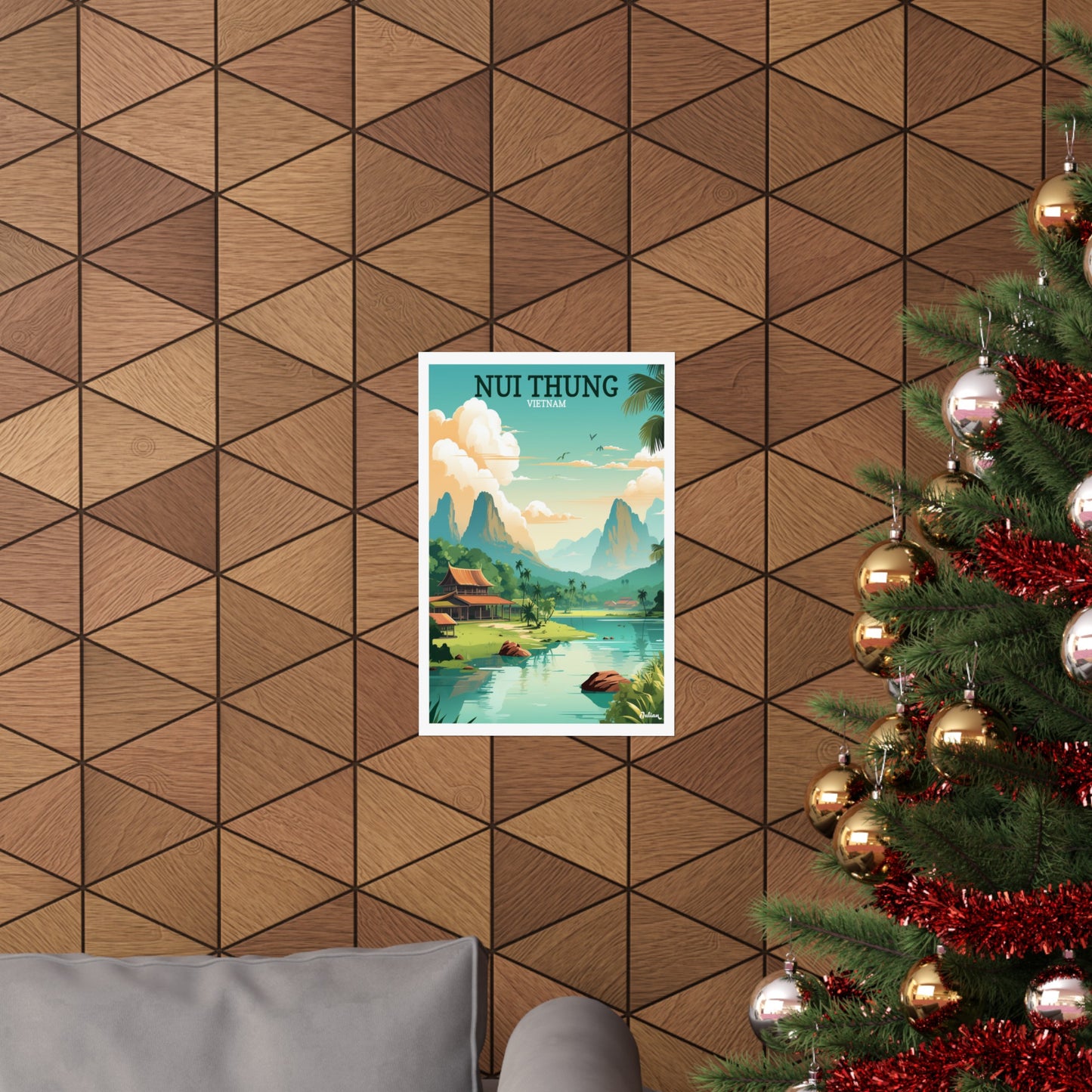 Nui Thung | Vietnam | Travel Poster | Modern Wall Art