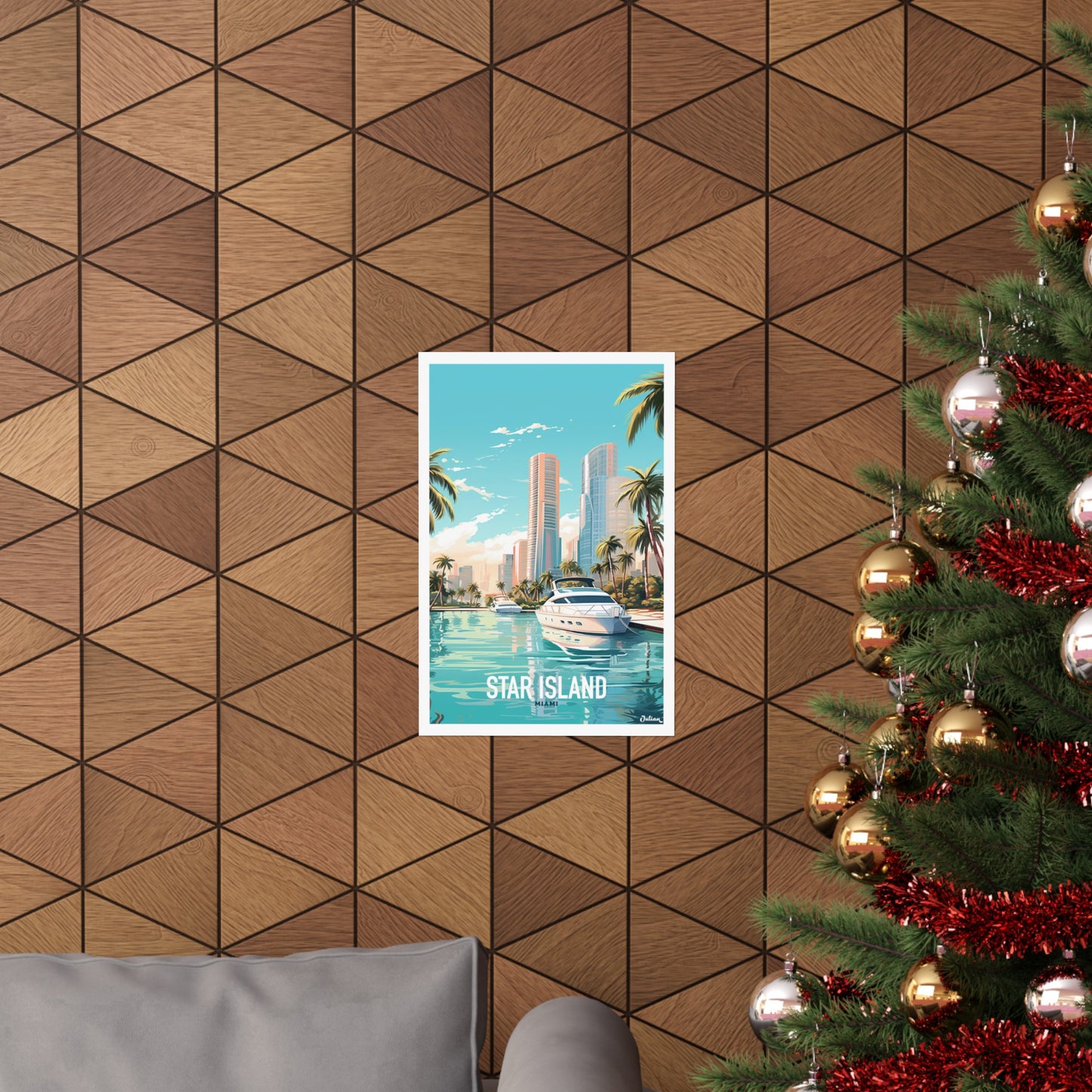 Star Island Miami | Florida | Travel Poster | Modern Wall Art