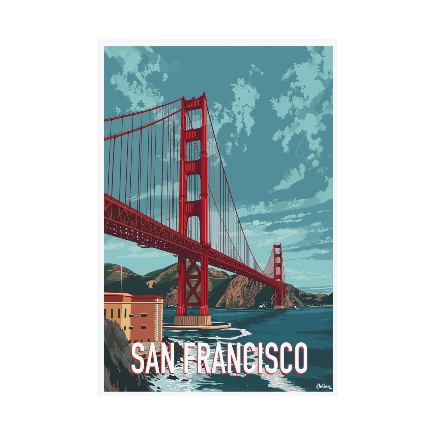 San Francisco | Golden Gate Bridge | Travel Poster | Modern Wall Art