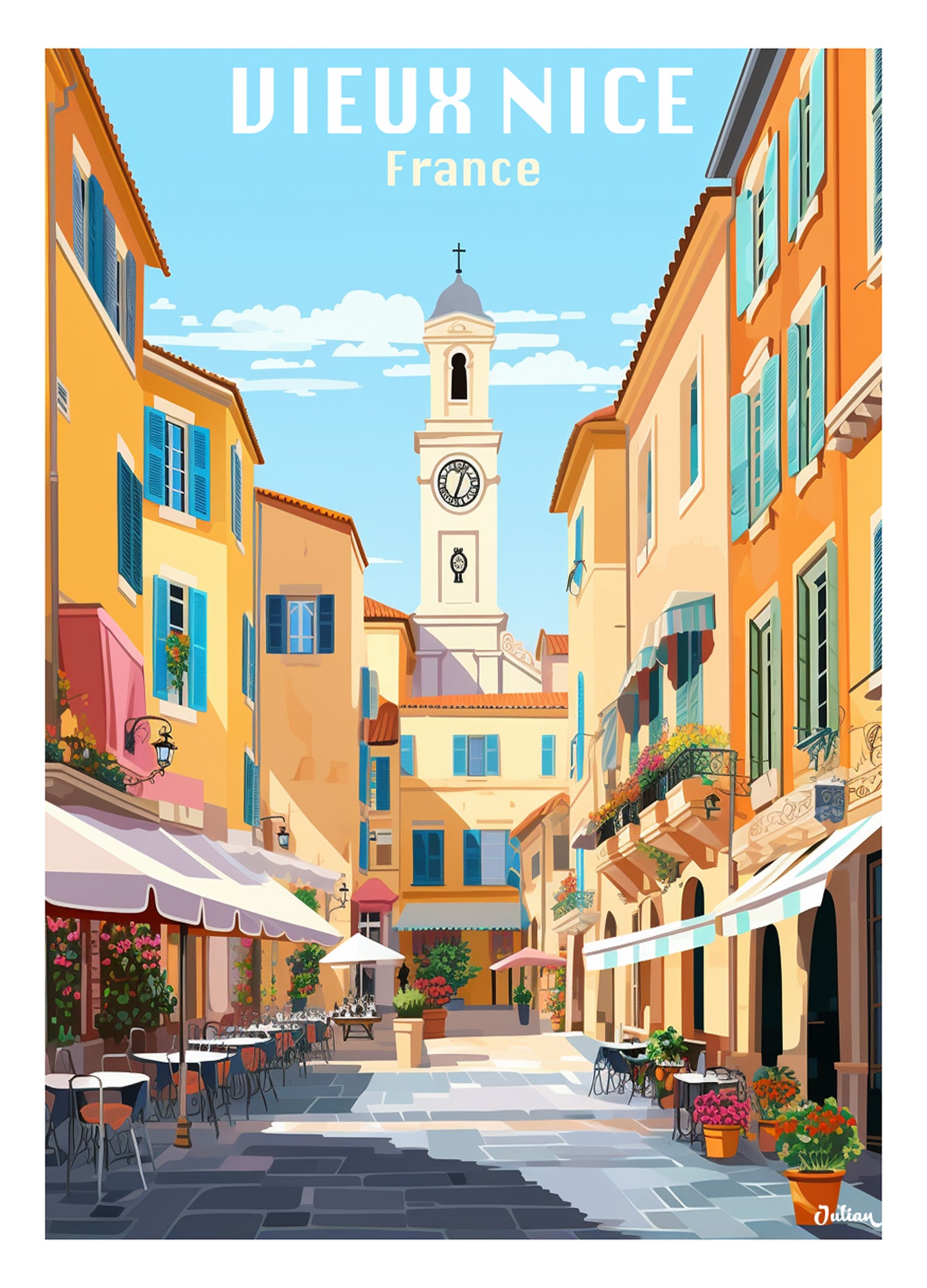 Vieux Nice France Retro