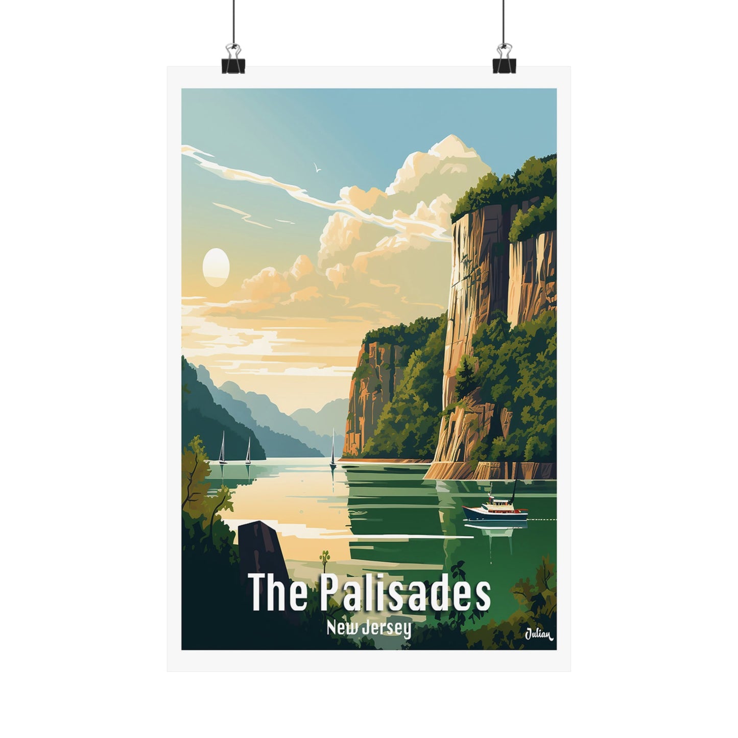 The Palisades - New Jersey | Travel Poster | Modern Wall Art