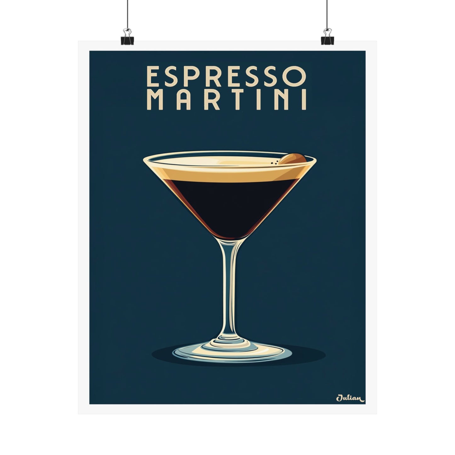The Espresso Martini Cocktail Poster - Matte Vertical Posters, Cocktail Art Print, Decor, Wall Art, Home Decor, Cocktail Gift