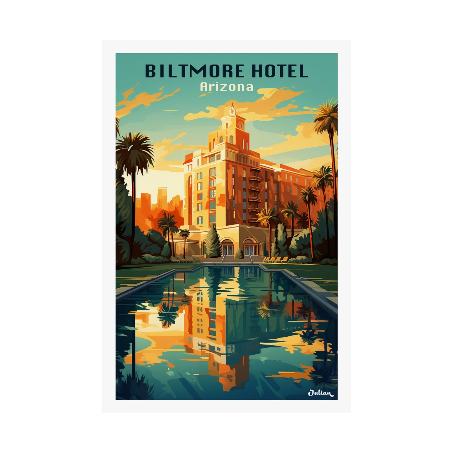 Biltmore Hotel - Arizona | Travel Poster | Modern Wall Art