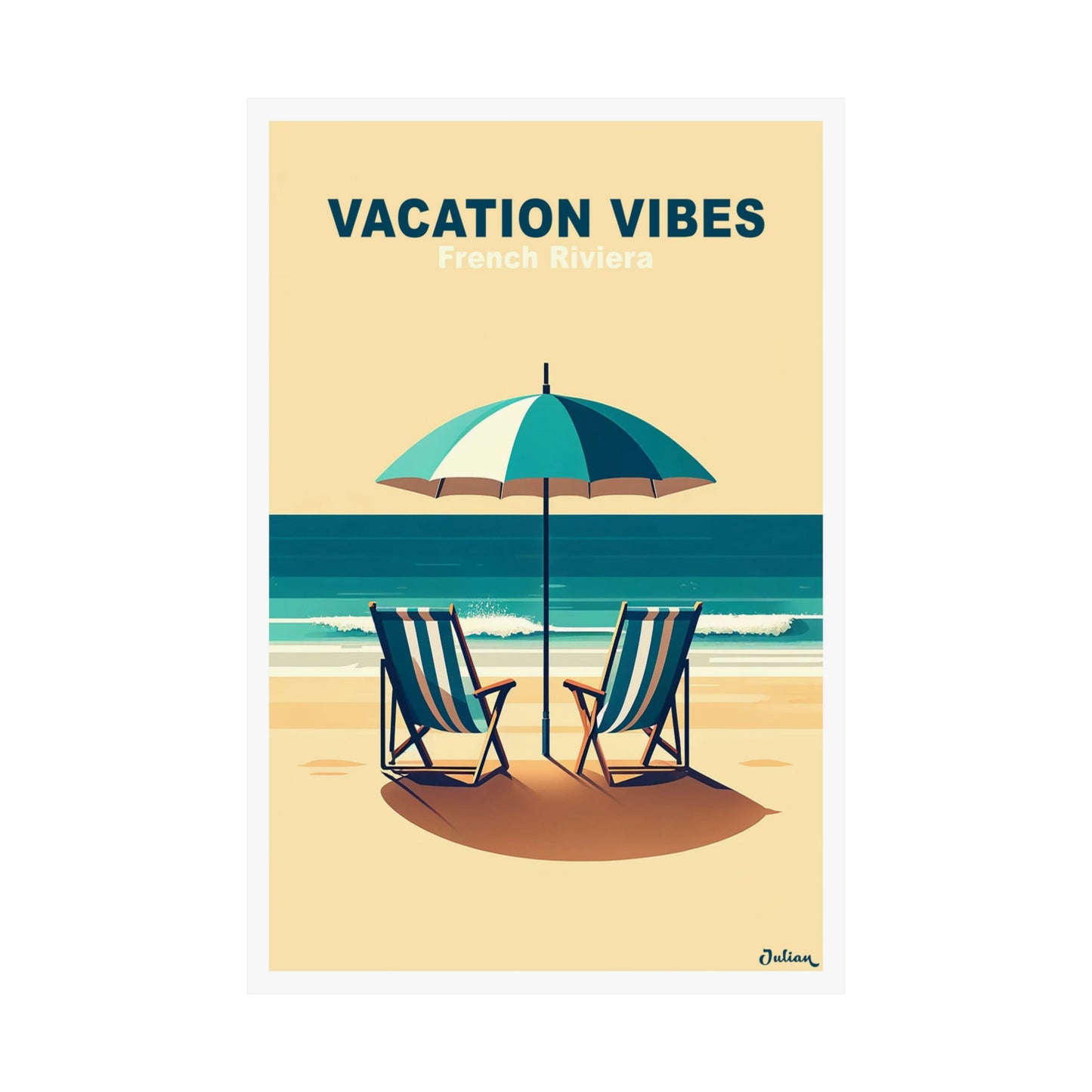 Vacation Vibes - French Riviera | Travel Poster | Modern Wall Art