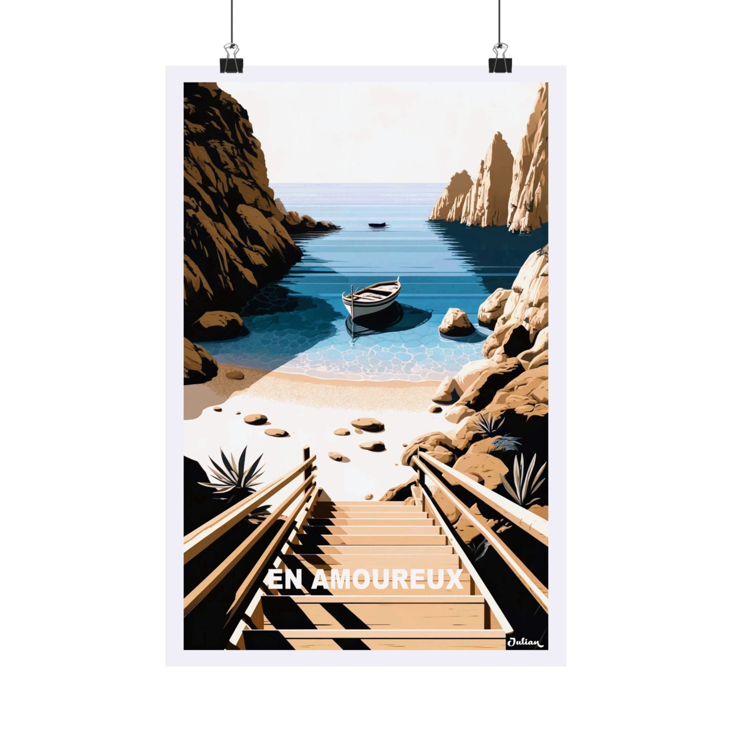 Amoureux | Lovers - South of France | Travel Poster | Modern Wall Art