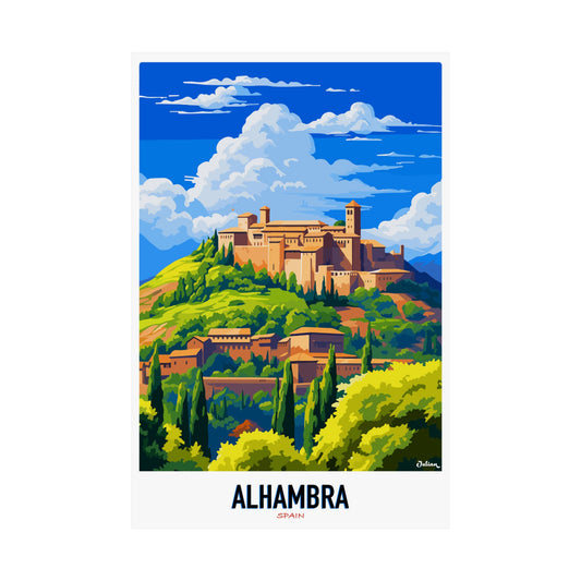 The Alhambra Poster - Matte Vertical Posters, Cocktail Art Print, Decor, Wall Art, Home Decor, Cocktail Gift