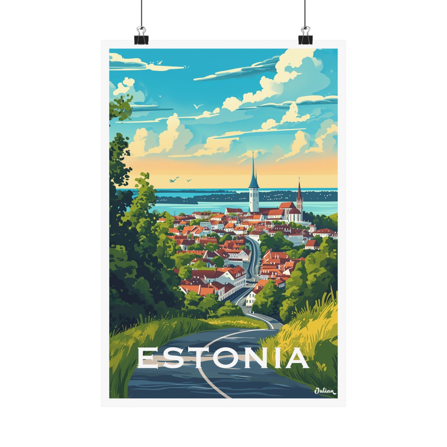 Estonia | Europe | Travel Poster | Modern Wall Art