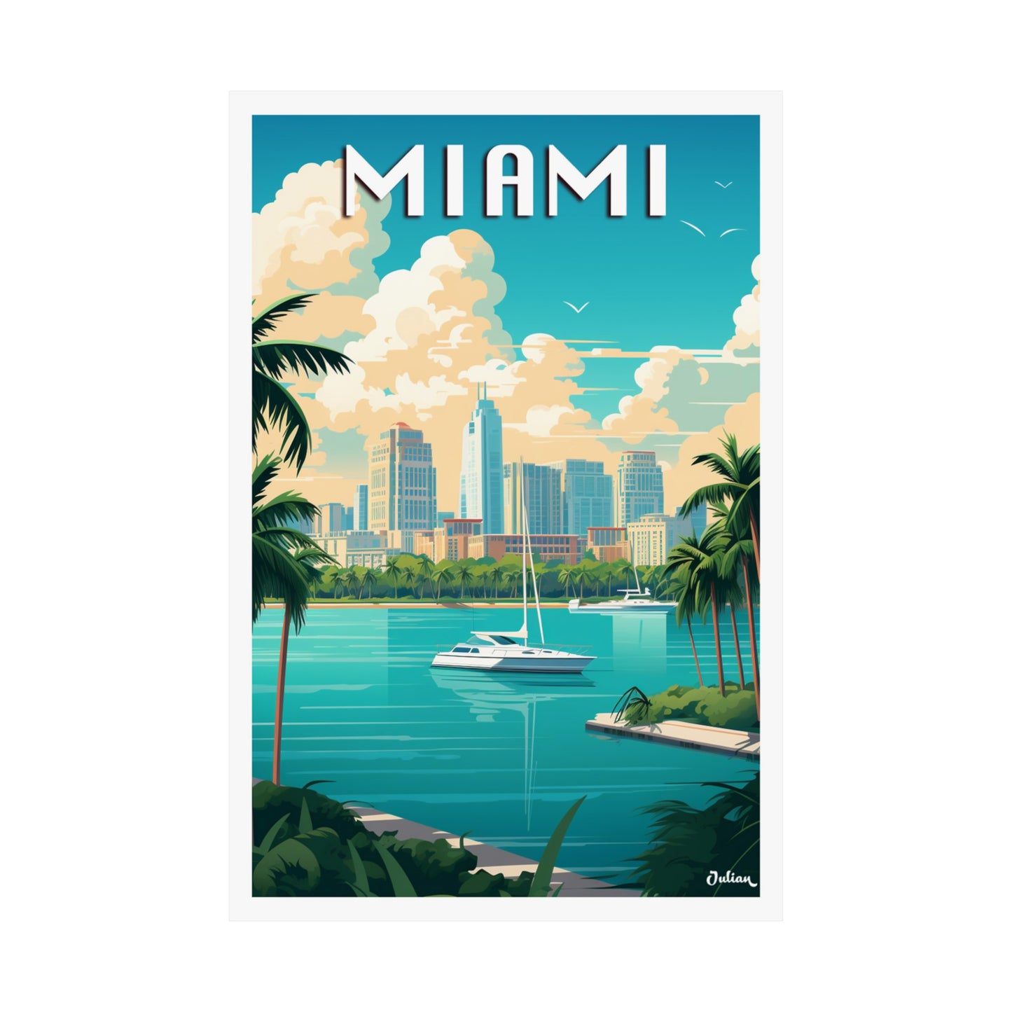 Miami | Travel Poster | Modern Wall Art