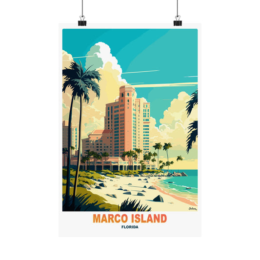 Marco Island Florida | United States | Travel Poster | Modern Wall Art