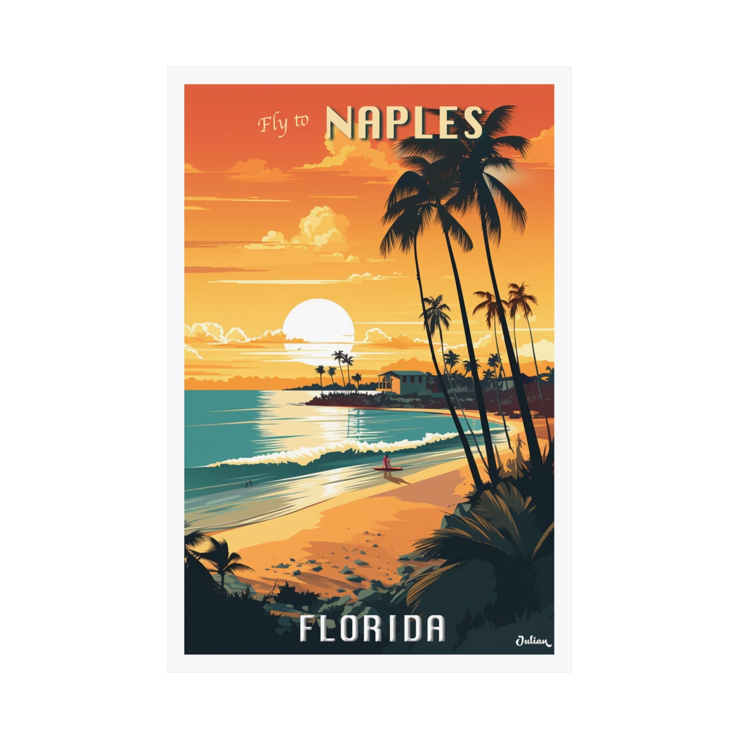 Naples | Florida | Travel Poster | Modern Wall Art