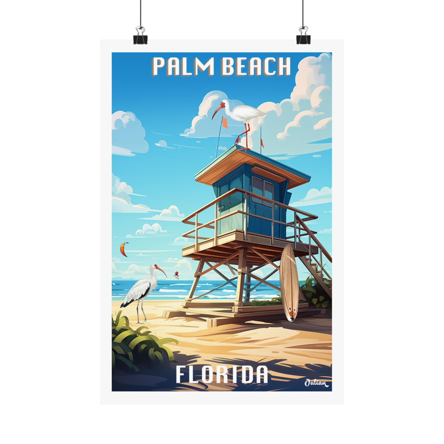 Palm Beach Florida | United States | Travel Poster | Modern Wall Art