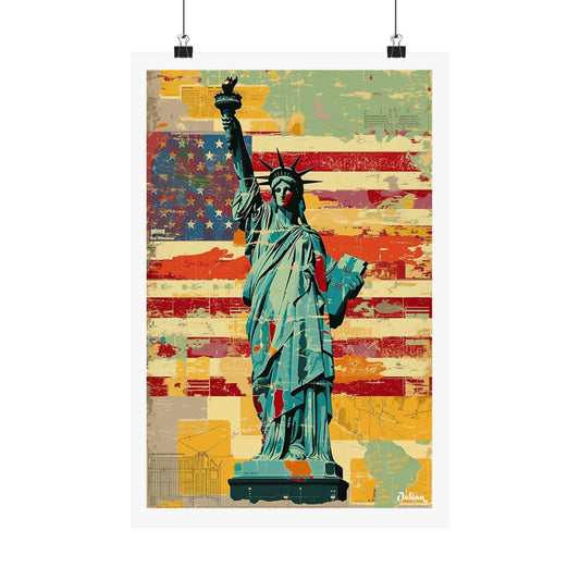 Statue of Liberty | United States | Travel Poster | Modern Wall Art
