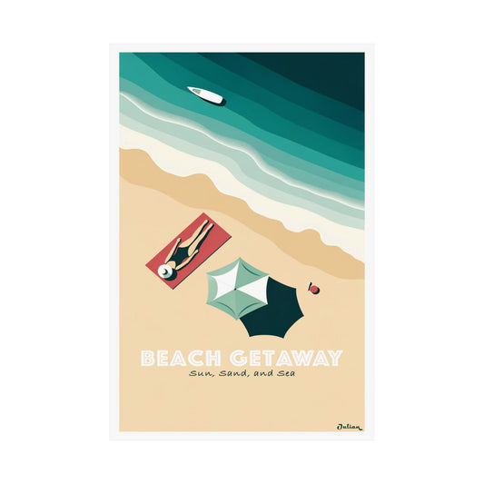 Beach Gateaway Poster - Matte Vertical Posters, World Art Print, Decor, Wall Art, Home Decor, Poster Gift