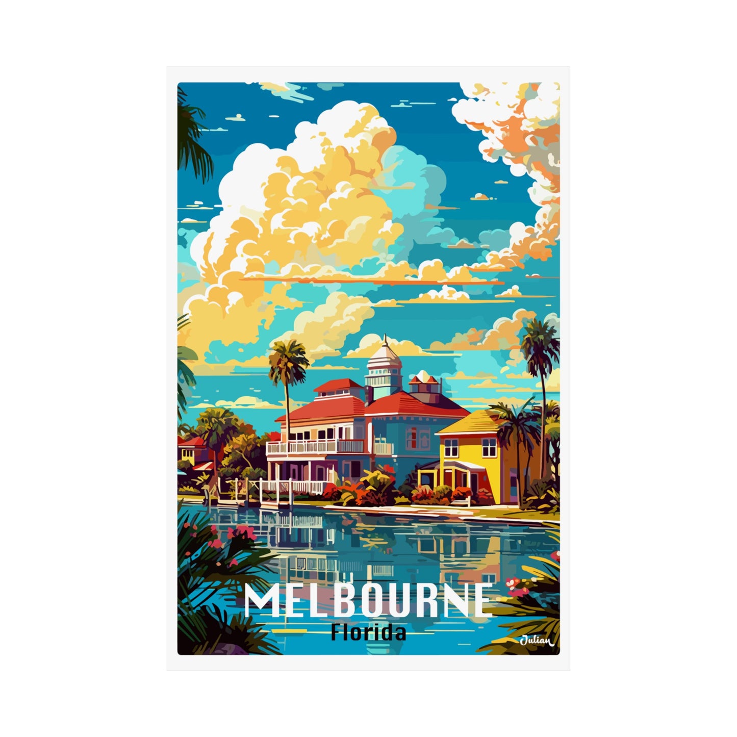Melbourne - Florida | Travel Poster | Modern Wall Art