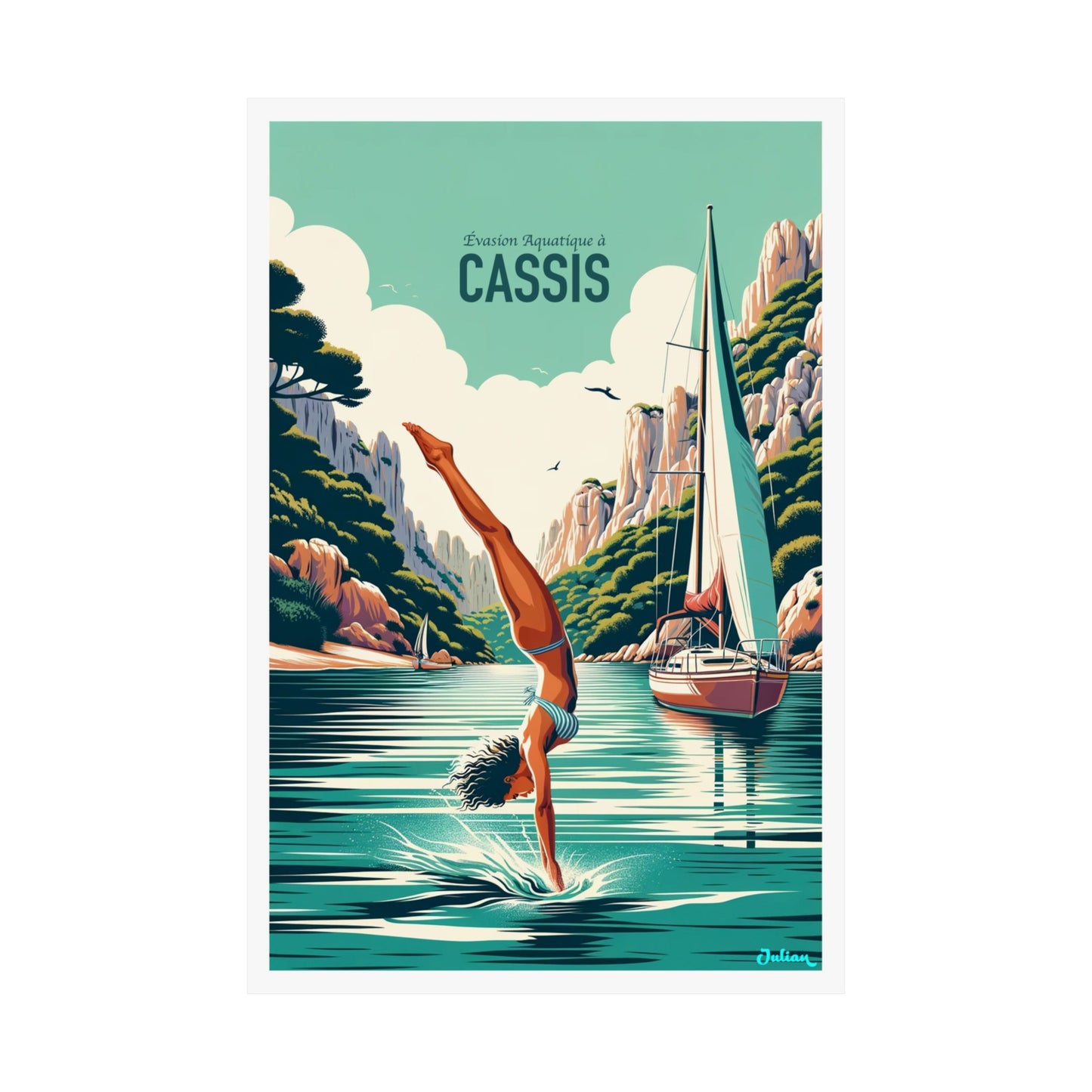 Cassis | France | Travel Poster | Modern Wall Art