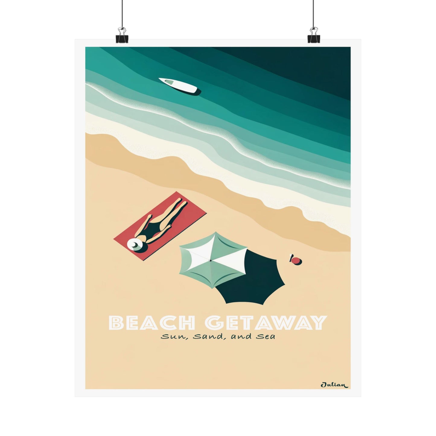 Beach Gateaway Poster - Matte Vertical Posters, World Art Print, Decor, Wall Art, Home Decor, Poster Gift