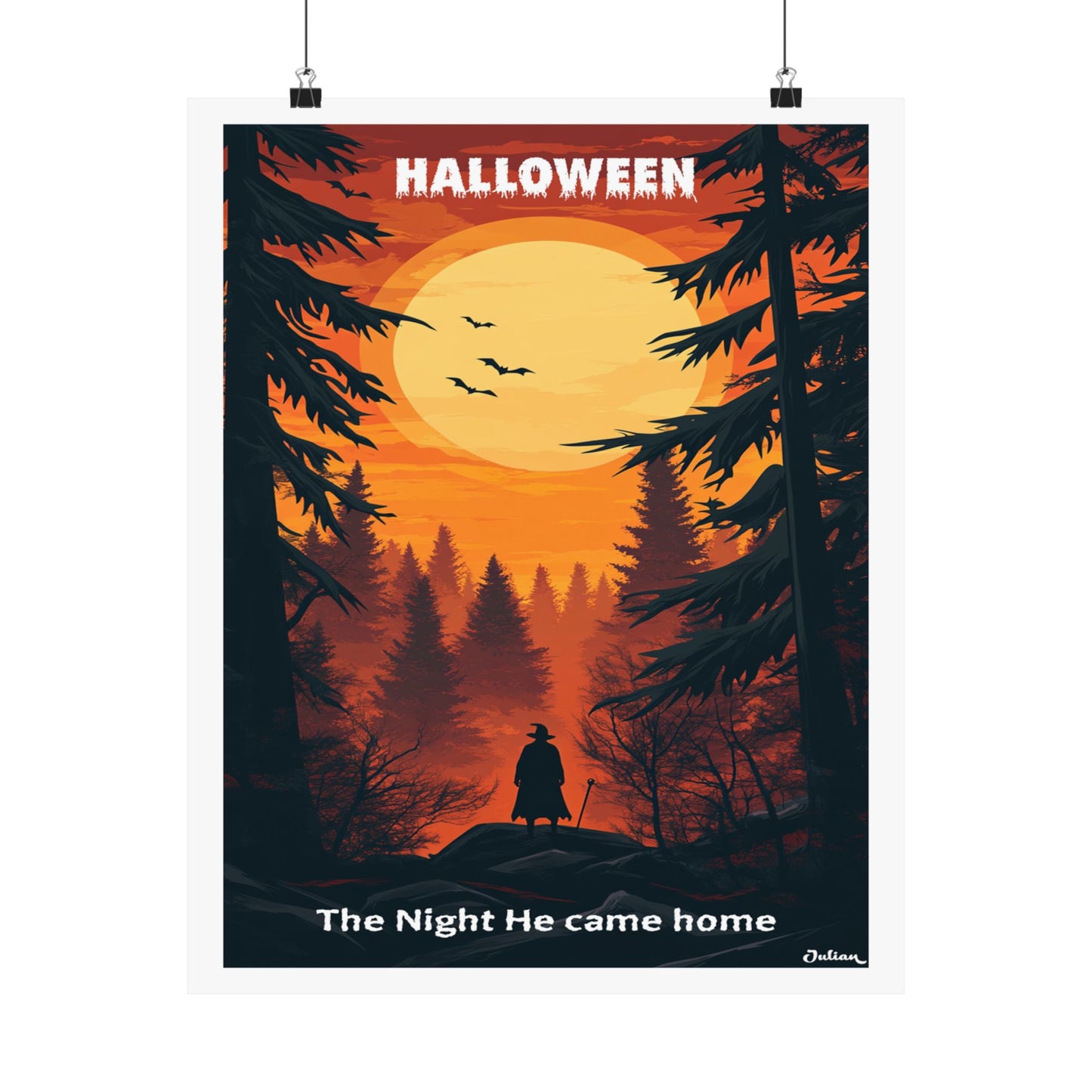 Halloween Poster - Matte Vertical Posters, Halloween Art Print, Coastal Decor, Wall Art, Home Decor, Gift for Halloween