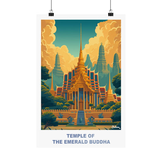 Copy of Copy of Temple of the Emerald Buddha | Travel Poster | Modern Wall Art
