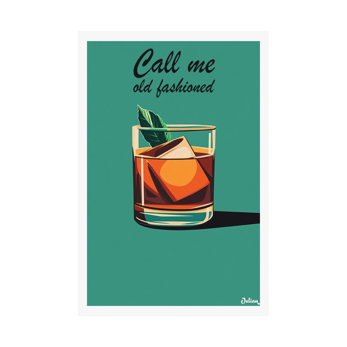The Old Fashioned Cocktail Poster - Matte Vertical Posters, Cocktail Art Print, Decor, Wall Art, Home Decor, Cocktail Gift
