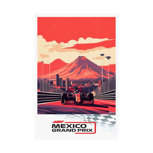 Mexican Grand Prix Formula One F1 Poster - Matte Vertical Posters, F1 Art Print, Decor, Wall Art, Home Decor, F1 Poster Gift