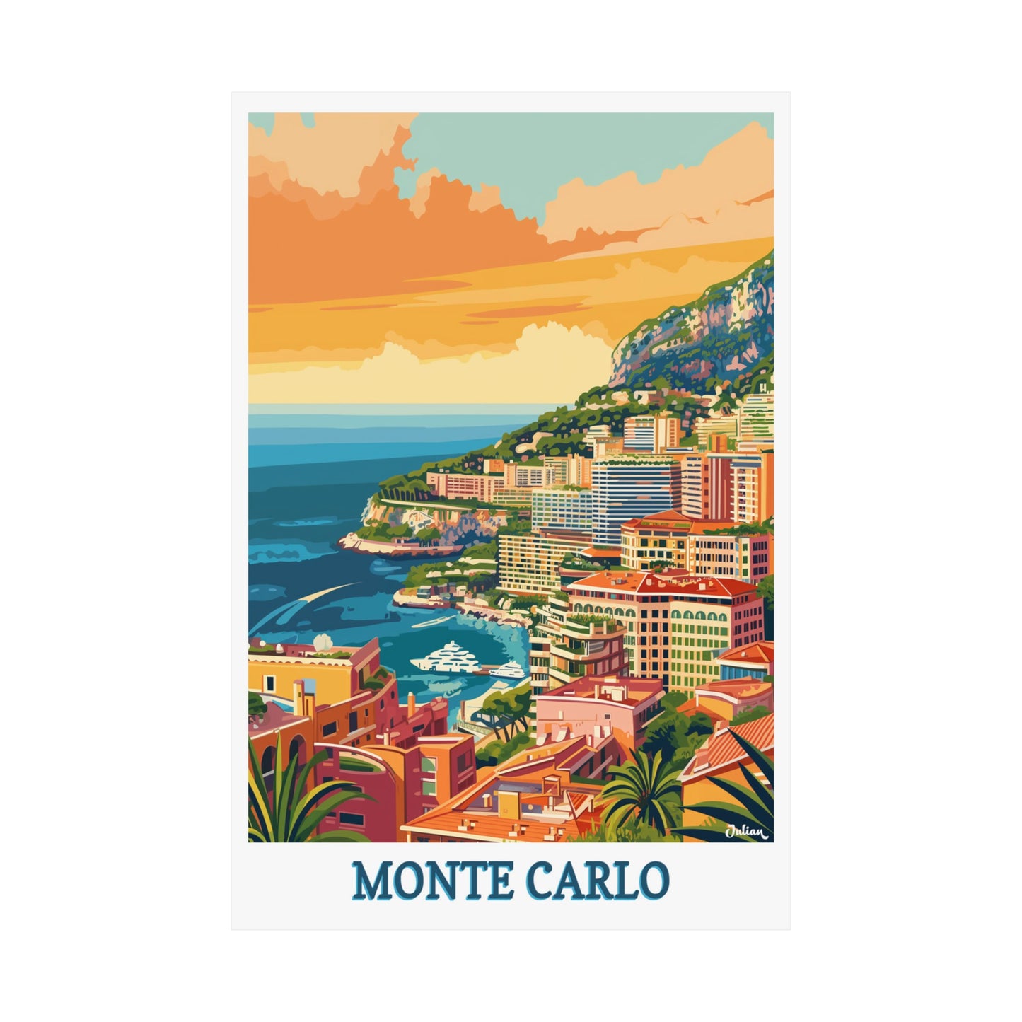 Monte Carlo | Travel Poster | Modern Wall Art