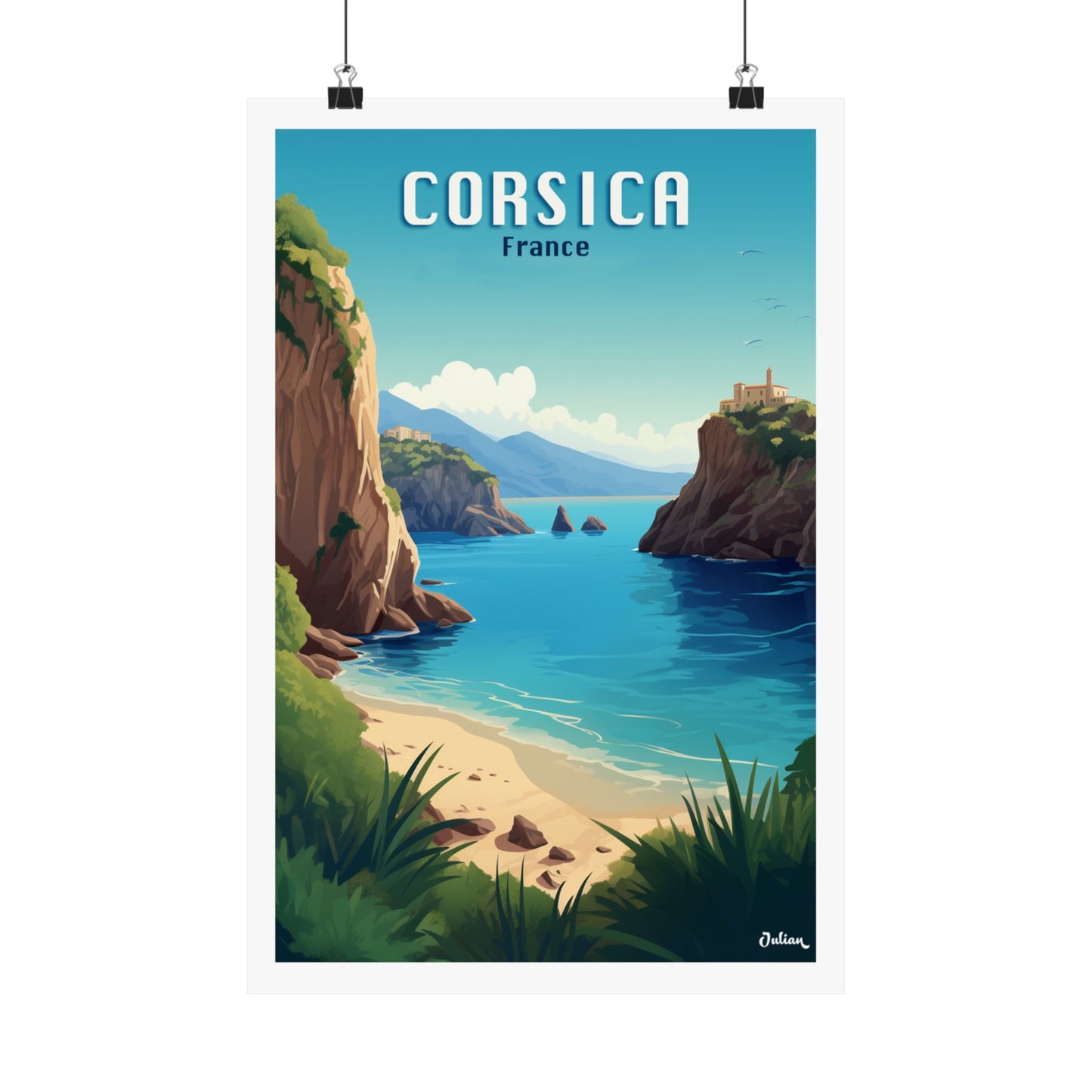 Corsica | France | Travel Poster | Modern Wall Art