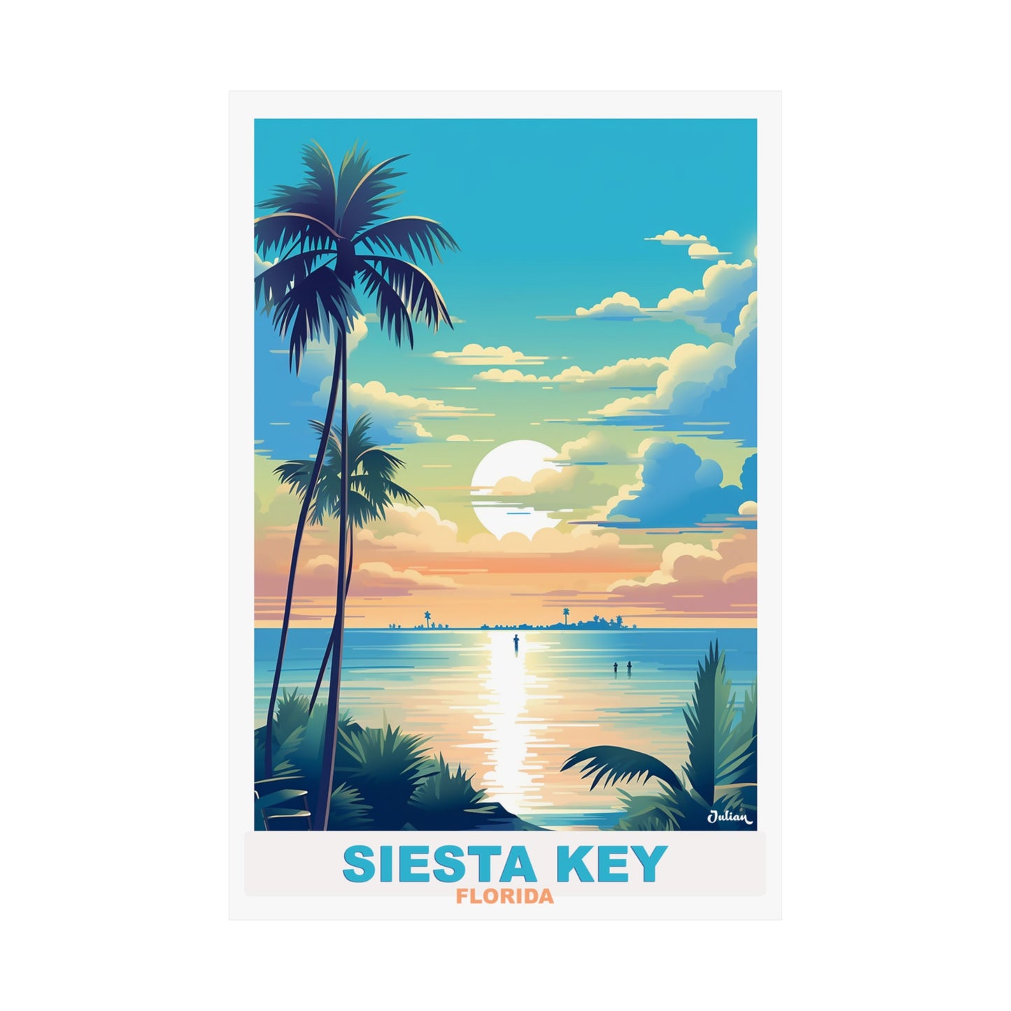 Siesta Key - Florida | United States | Travel Poster | Modern Wall Art