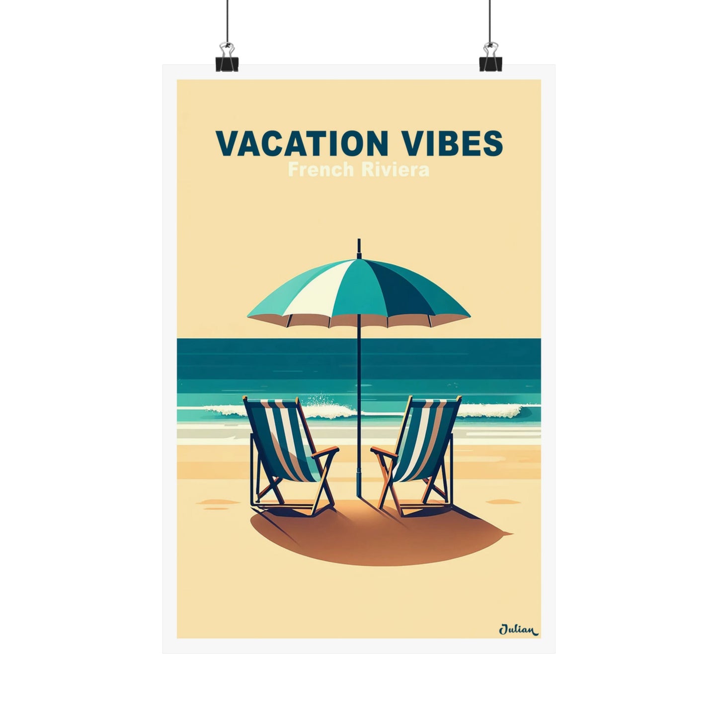 Vacation Vibes - French Riviera | Travel Poster | Modern Wall Art