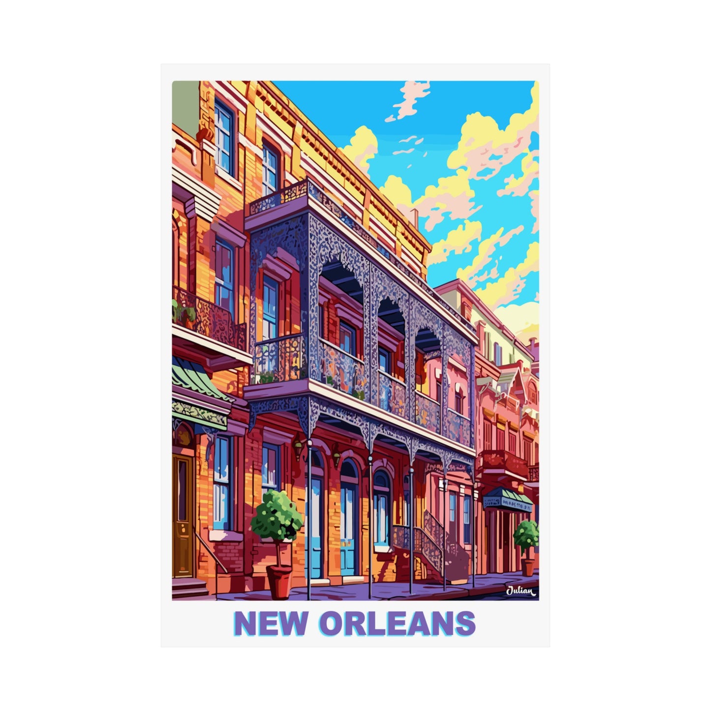 New Orleans | United States | Travel Poster | Modern Wall Art
