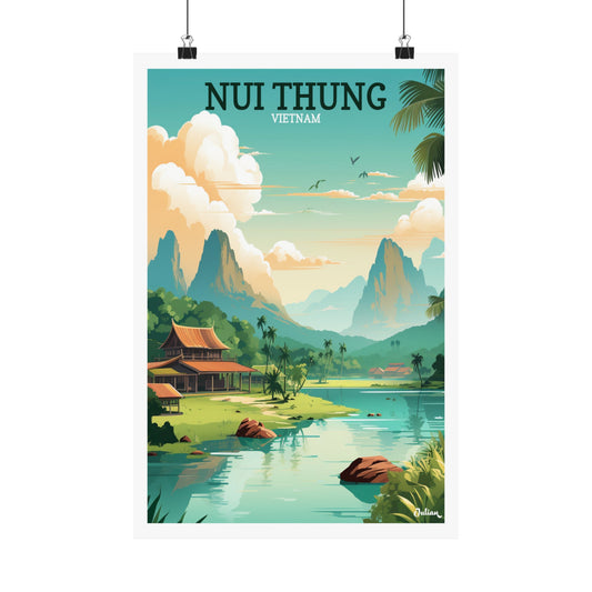 Nui Thung | Vietnam | Travel Poster | Modern Wall Art