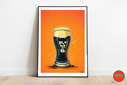 Guinness Beer Poster Print, Wall Decor