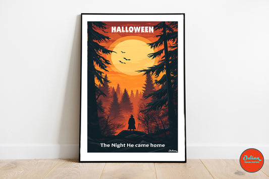 Halloween Poster - Matte Vertical Posters, Halloween Art Print, Coastal Decor, Wall Art, Home Decor, Gift for Halloween