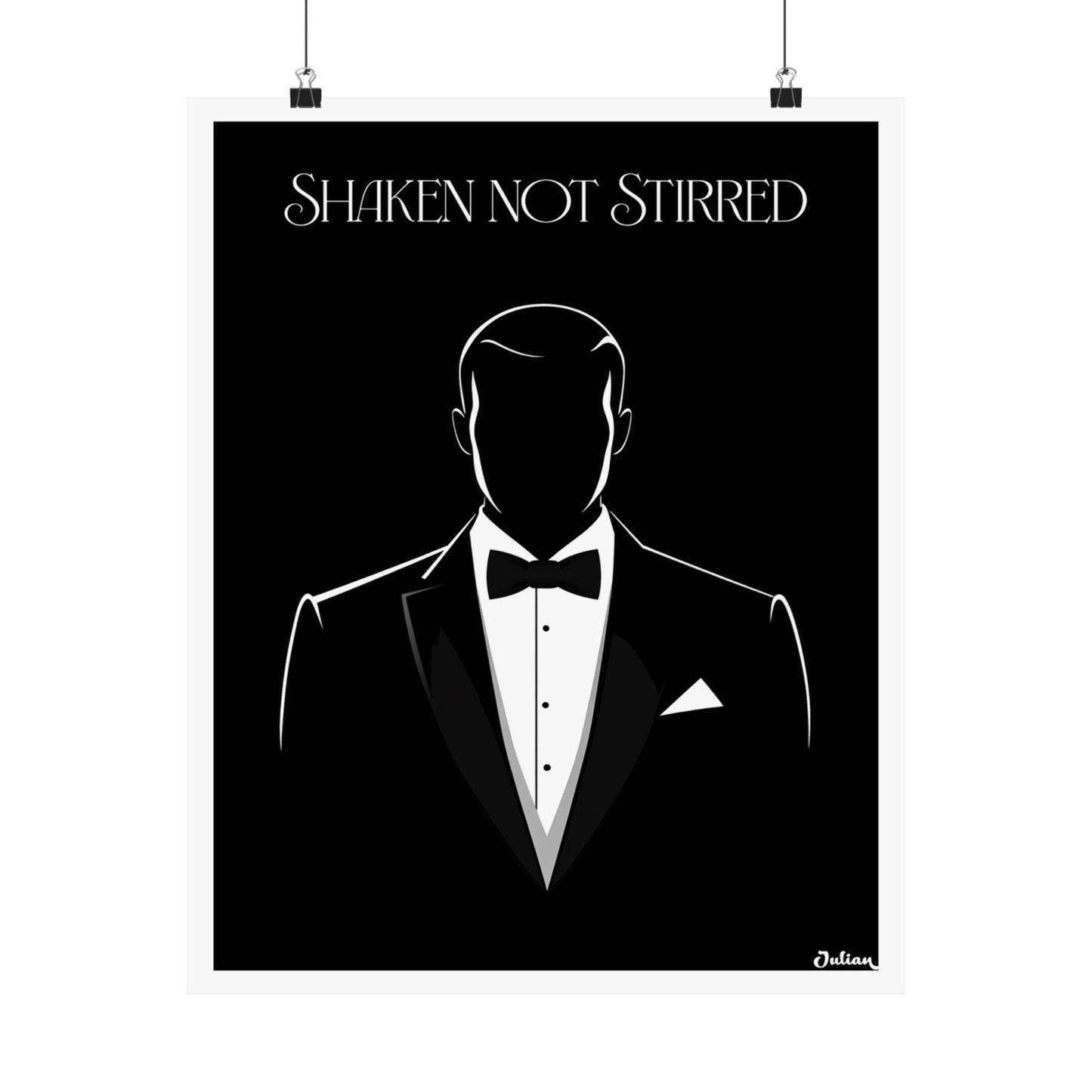 The James Bond Cocktail Poster Series - Matte Vertical Posters, Cocktail Art Print, Decor, Wall Art, Home Decor, Cocktail Gift