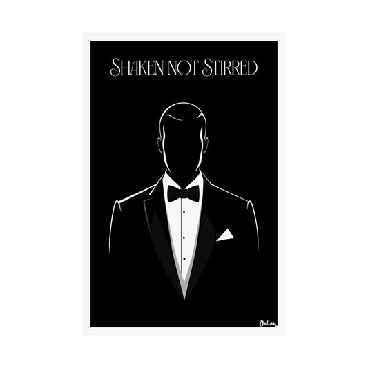 The James Bond Cocktail Poster Series - Matte Vertical Posters, Cocktail Art Print, Decor, Wall Art, Home Decor, Cocktail Gift