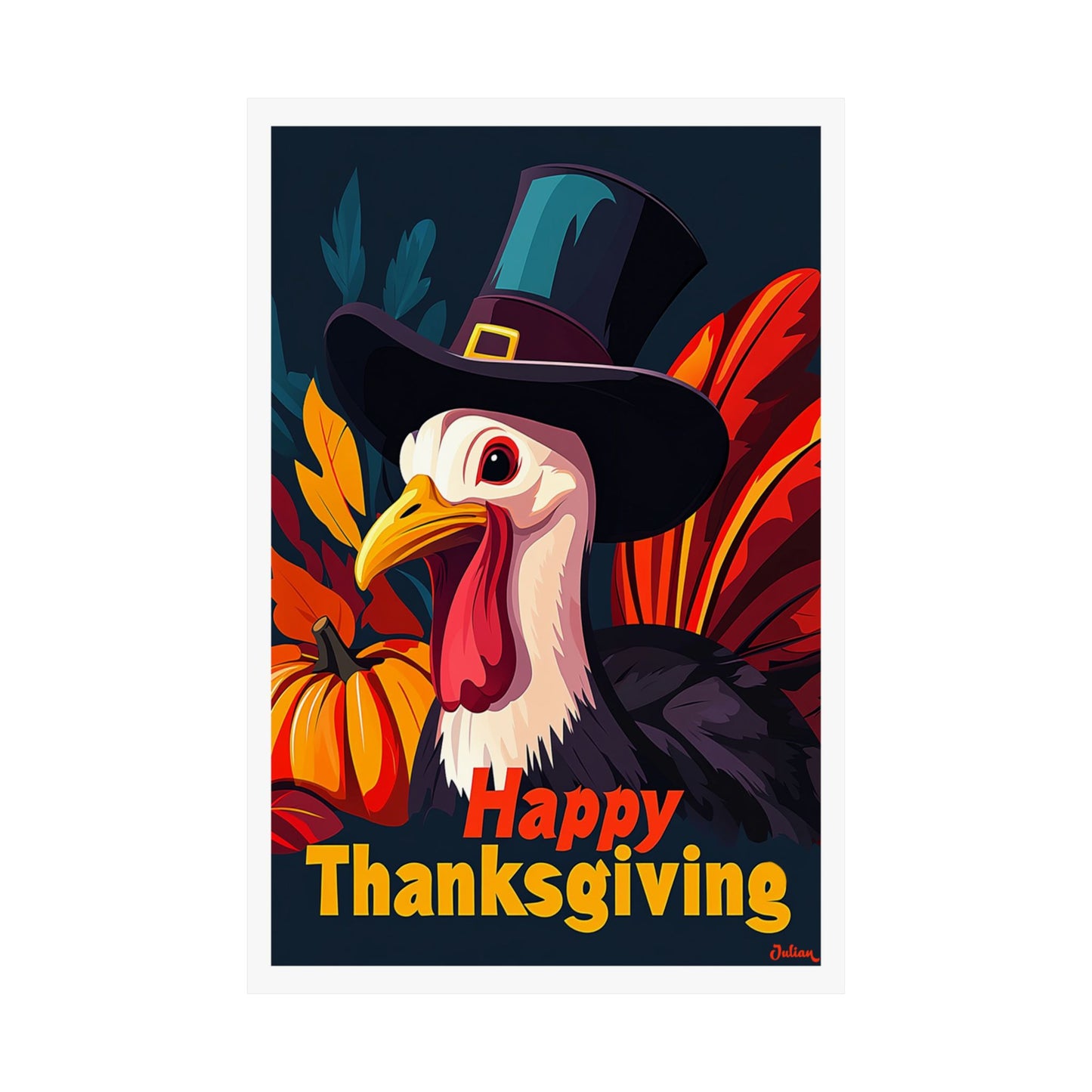 Thanksgiving Poster - Matte Vertical Posters, Thanksgiving Art Print, Decor, Wall Art, Home Decor, Gift for Thanksgiving