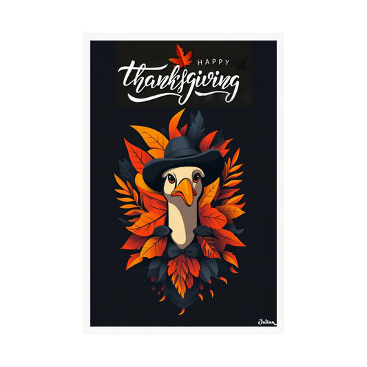 Happy Thanksgiving Poster - Matte Vertical Posters, Thanksgiving Art Print, Decor, Wall Art, Home Decor, Gift for Thanksgiving