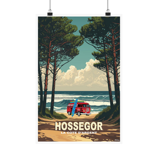 Hossegor | La Cote d'Argent | France | Travel Poster | Modern Wall Art