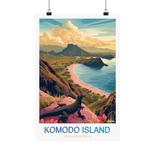 Komodo Island  Indonesia | Travel Poster | Modern Wall Art