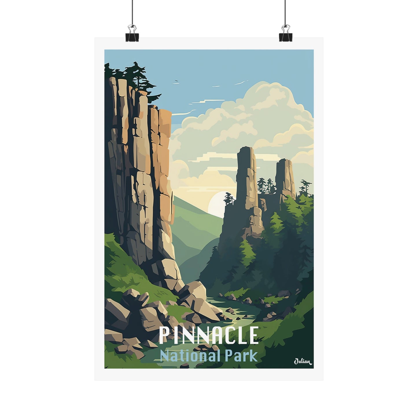 Pinnacle National Park - California | Travel Poster | Modern Wall Art
