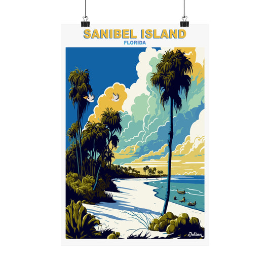 Sanibel Island | Florida | Travel Poster | Modern Wall Art