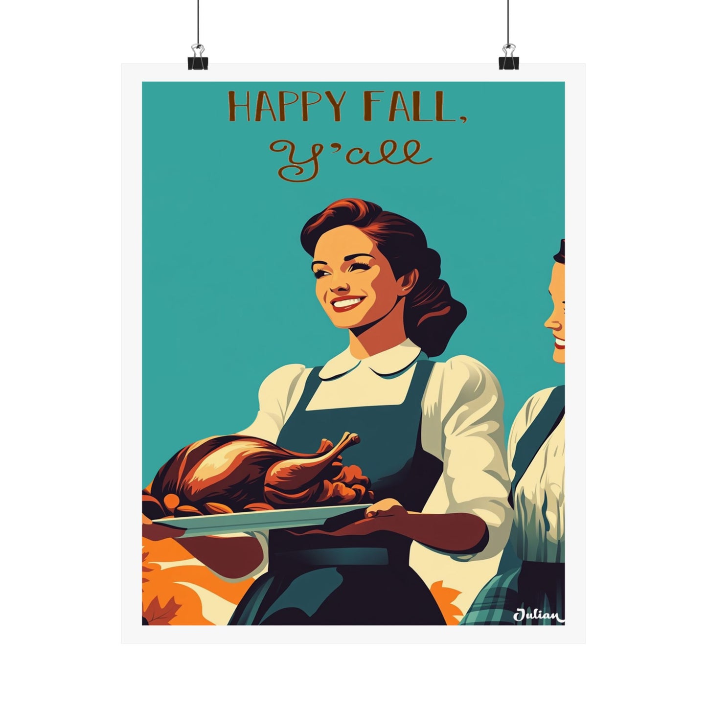 Happy Fall Thanksgiving Poster - Matte Vertical Posters, Thanksgiving Art Print, Decor, Wall Art, Home Decor, Gift for Thanksgiving