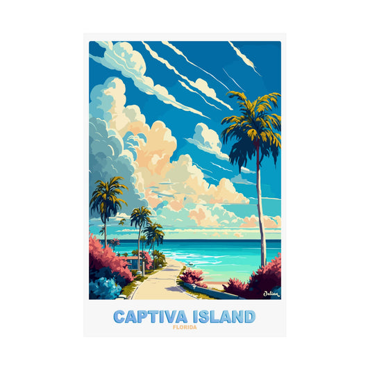 The Captiva Island Poster - Matte Vertical Posters, World Art Print, Decor, Wall Art, Home Decor, Poster Gift