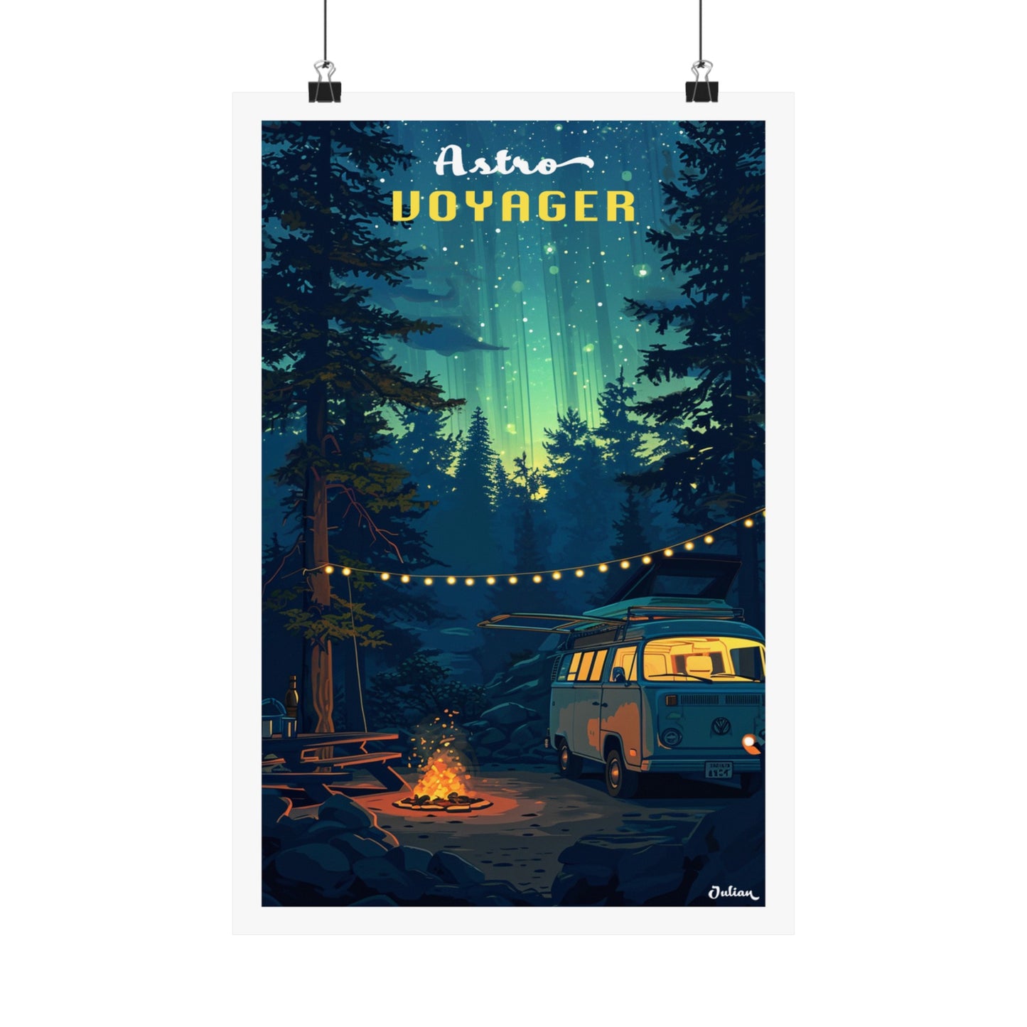 Astro Voyager | United States | Travel Poster | Modern Wall Art