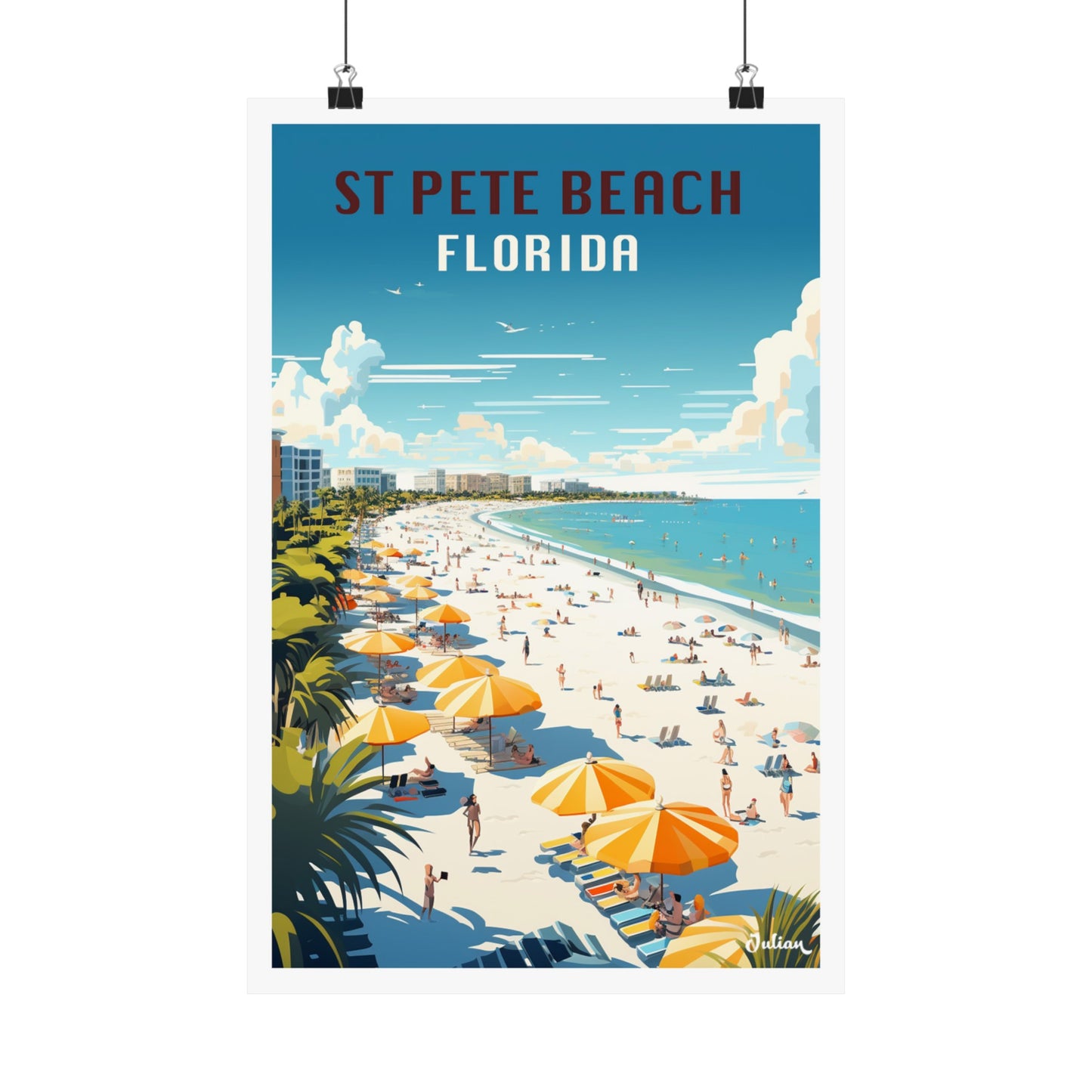 St Petersburg Florida | United States | Travel Poster | Modern Wall Art