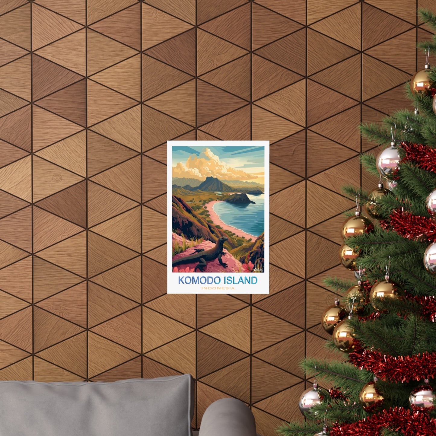 Komodo Island  Indonesia | Travel Poster | Modern Wall Art