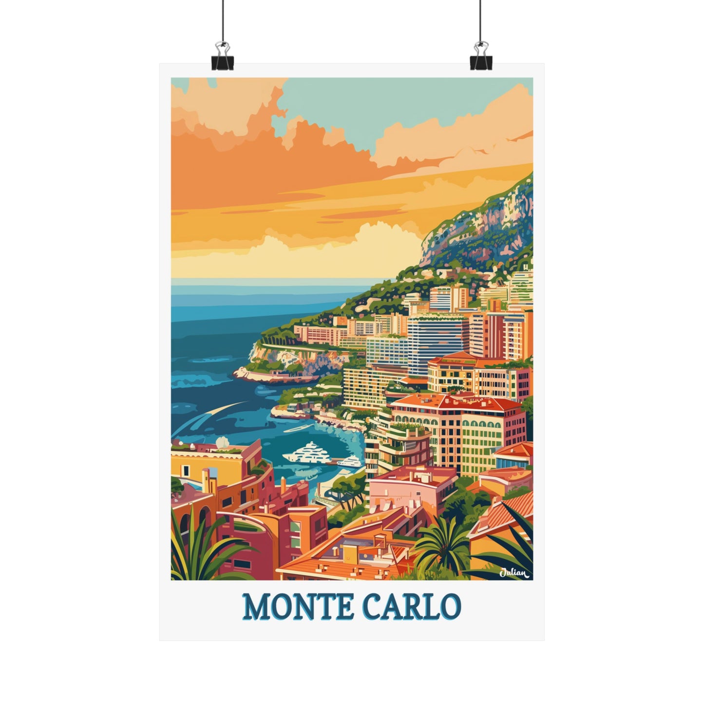 Monte Carlo | Travel Poster | Modern Wall Art