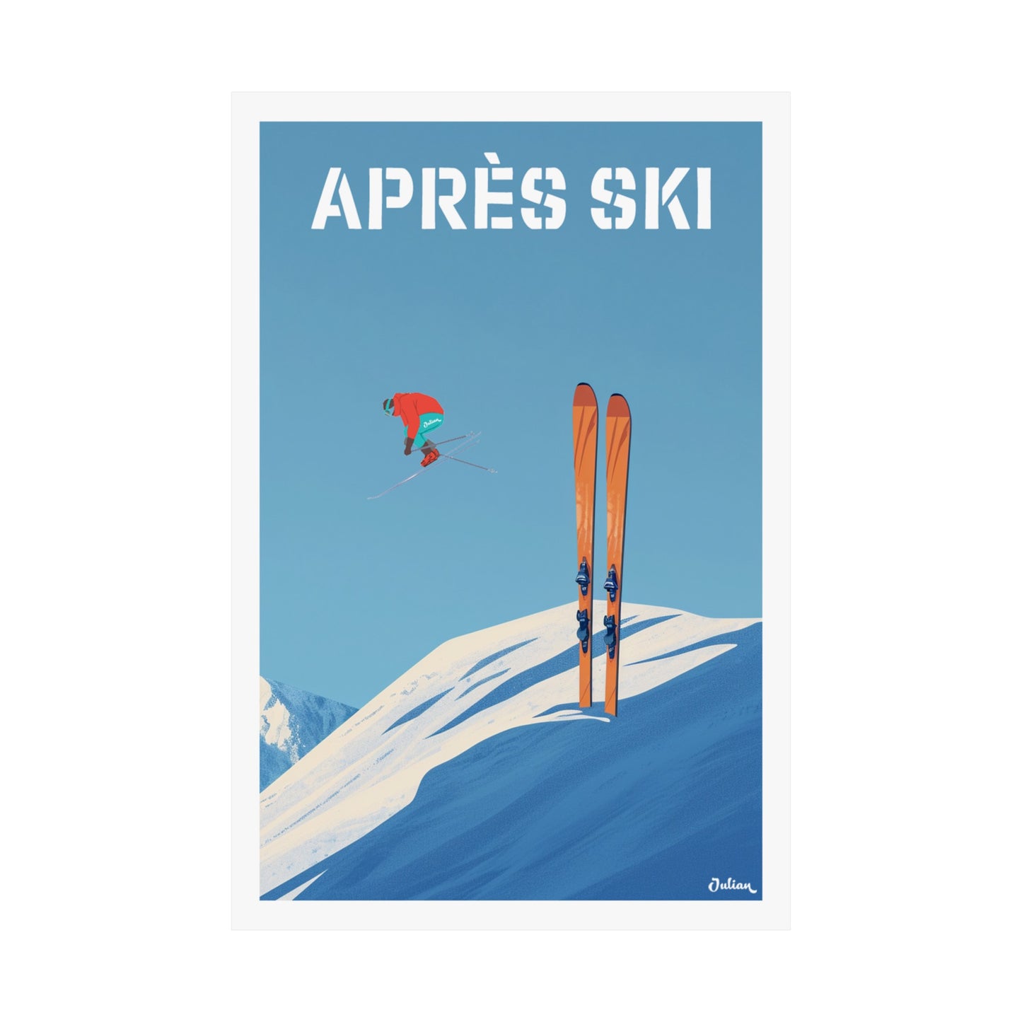 Apres-Ski | France | Travel Poster | Modern Wall Art