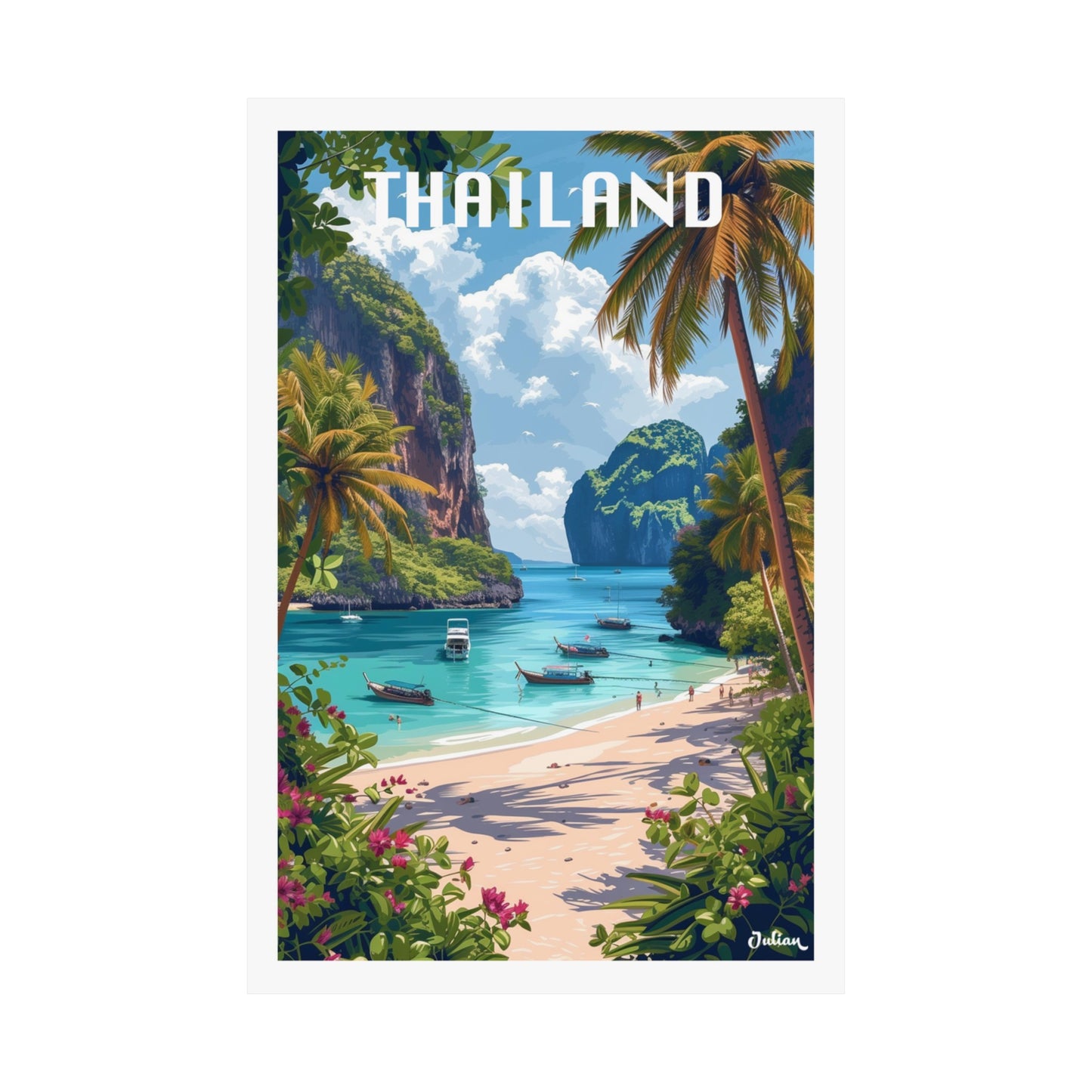 Thailand | Travel Poster | Modern Wall Art