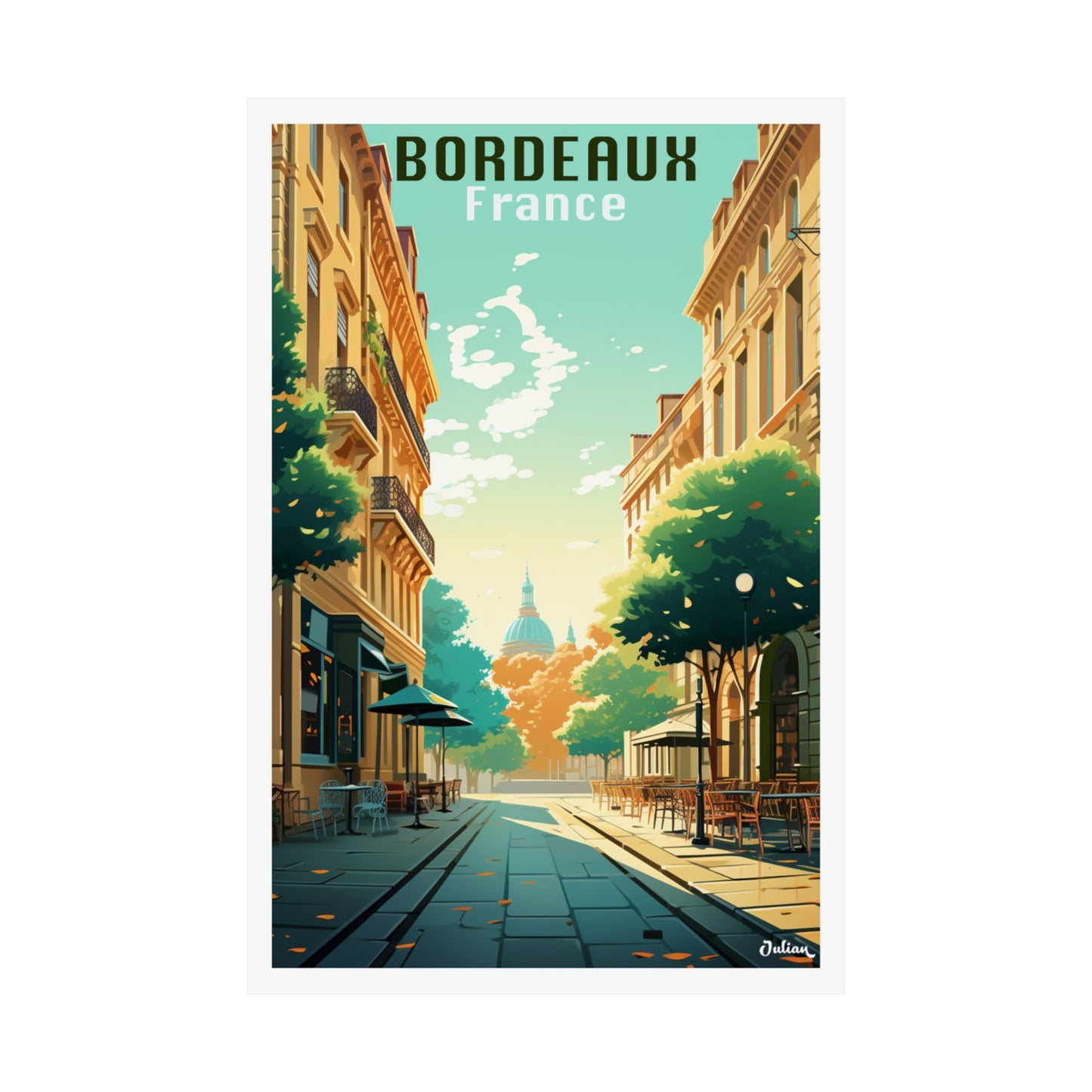 Bordeaux | France | Travel Poster | Modern Wall Art