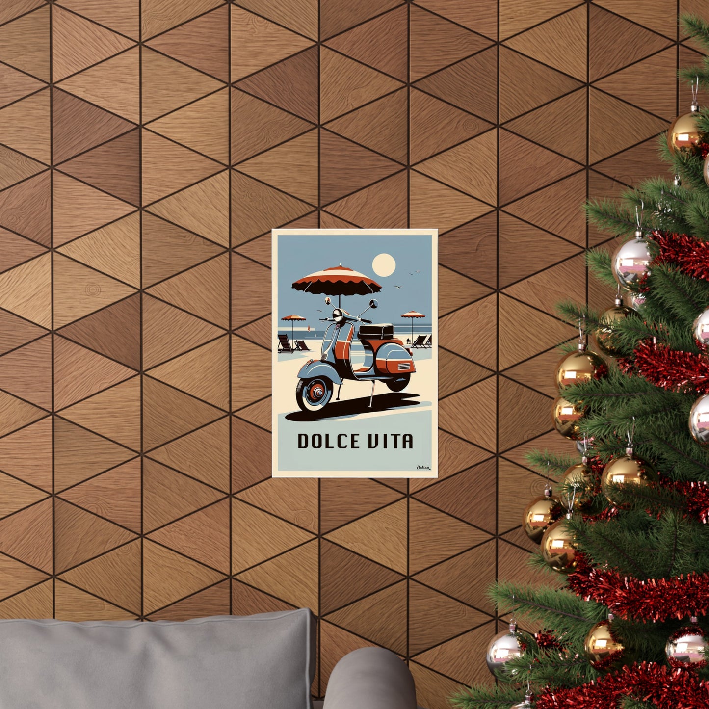 Dolce Vita | Vespa | Italy | Travel Poster | Modern Wall Art